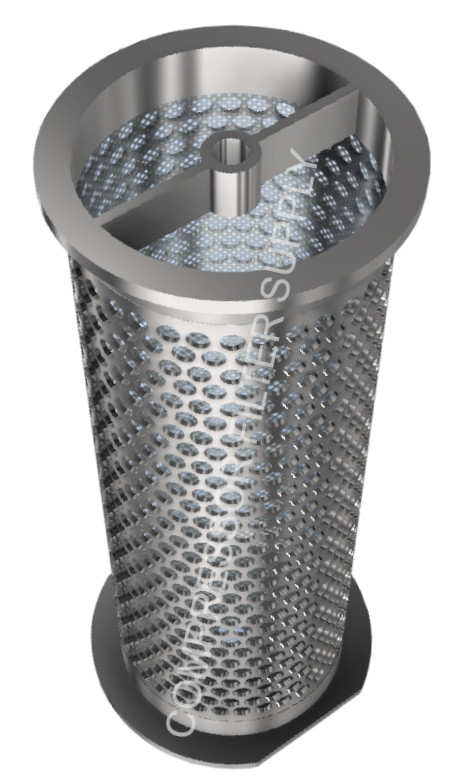 C�DIGO DE SAP: 2000022916
CANASTILLA P/FILTRO DE BOMBAS 36P7A/B/C
CANASTILLA PARA FILTRO DE BOMBAS 36P7A/B/C - 10/11/12A/12B/13A/13B/18A/18B
TIPO CONICO, SEGUN PLANOS: DINSP-001-2002, DINSP-002-2002 T = 8" X 8" BRIDA : 8" X 150# MEDIDAS EN MILIMETROS: D.I. = 196.7 DE = 199.7 L = 479 MESH = 100 BOMBA 36P7A/B/C 10/11/12A/12B/13A/13B/18A/18B . MODIFICACION DE TIPO DE MALLA SOLICITADA POR VERIFICACION MECANICA